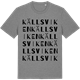 Mid Heather Gray t-shirt med Källsviken ordlek t-shirt