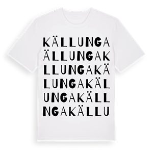 Källunga ordlek t-shirt – ekologisk bomull t-shirt från Pinshirt