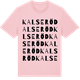 Pink Cotton t-shirt med Kalseröd ordlek t-shirt