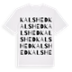 White t-shirt med Kalshed ordlek t-shirt