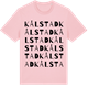 Pink Cotton t-shirt med Kålstad ordlek t-shirt