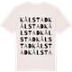 Vintage White t-shirt med Kålstad ordlek t-shirt