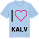 Blue Soul t-shirt med Jag älskar Kalv t-shirt stort tryck