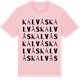 Pink Cotton t-shirt med Kalvås ordlek t-shirt