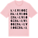 Pink Cotton t-shirt med Kalvbogen ordlek t-shirt