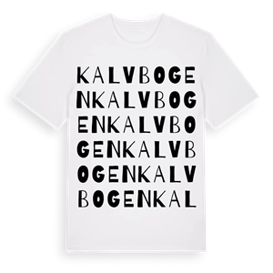 Kalvbogen ordlek t-shirt – ekologisk bomull t-shirt från Pinshirt