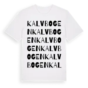 Kalvbogen ordlek t-shirt – ekologisk bomull t-shirt från Pinshirt
