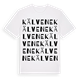 White t-shirt med Kälvene ordlek t-shirt