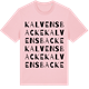 Pink Cotton t-shirt med Kalvens Backe ordlek t-shirt