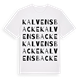 White t-shirt med Kalvens Backe ordlek t-shirt