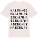 Vintage White t-shirt med Kalvhagen ordlek t-shirt