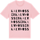 Pink Cotton t-shirt med Kalvmossen ordlek t-shirt