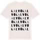 Vintage White t-shirt med Kalvö ordlek t-shirt