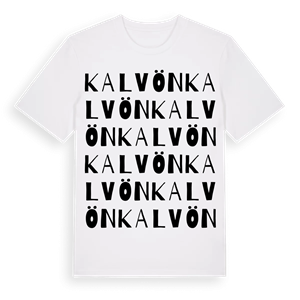 Kalvön ordlek t-shirt – ekologisk bomull t-shirt från Pinshirt
