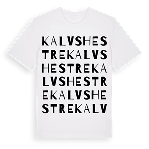 Kalvshestre ordlek t-shirt – ekologisk bomull t-shirt från Pinshirt
