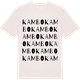 Vintage White t-shirt med Kambo ordlek t-shirt