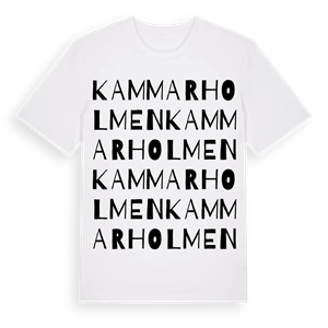 Kammarholmen ordlek t-shirt – ekologisk bomull t-shirt från Pinshirt