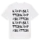 White t-shirt med Kämpaslätten ordlek t-shirt