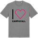 Mid Heather Gray t-shirt med Jag älskar Kampavall t-shirt stort tryck