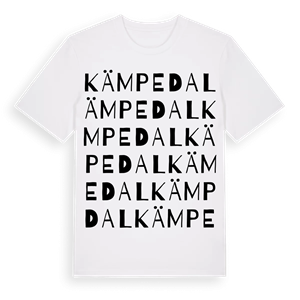 Kämpedal ordlek t-shirt – ekologisk bomull t-shirt från Pinshirt