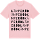 Pink Cotton t-shirt med Kämperöd ordlek t-shirt