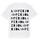 White t-shirt med Kamperud ordlek t-shirt