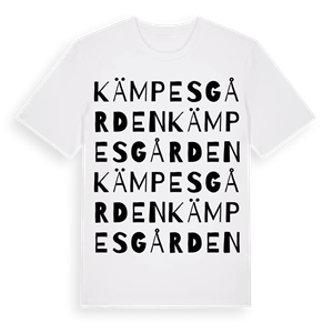 Kämpesgården ordlek t-shirt – ekologisk bomull t-shirt från Pinshirt