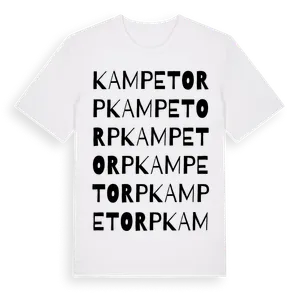 Kampetorp ordlek t-shirt – ekologisk bomull t-shirt från Pinshirt