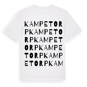 Kampetorp ordlek t-shirt – ekologisk bomull t-shirt från Pinshirt