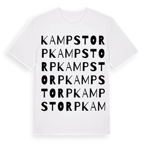 Kampstorp ordlek t-shirt – ekologisk bomull t-shirt från Pinshirt
