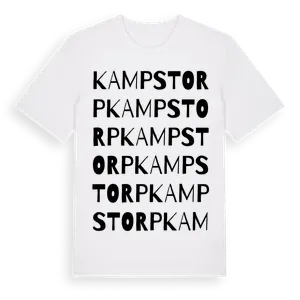Kampstorp ordlek t-shirt – ekologisk bomull t-shirt från Pinshirt