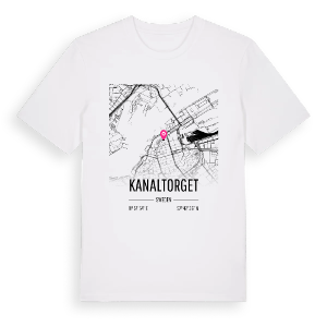 Kanaltorget karta t-shirt – ekologisk bomull t-shirt från Pinshirt