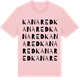 Pink Cotton t-shirt med Kanared ordlek t-shirt
