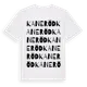 White t-shirt med Kaneröd ordlek t-shirt