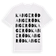 White t-shirt med Kangeröd ordlek t-shirt