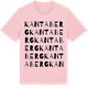 Pink Cotton t-shirt med Kantaberg ordlek t-shirt