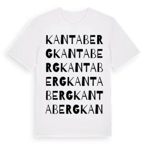 Kantaberg ordlek t-shirt – ekologisk bomull t-shirt från Pinshirt