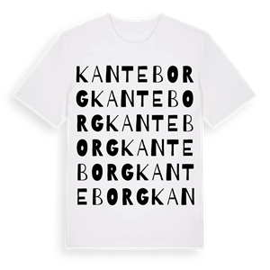 Kanteborg ordlek t-shirt – ekologisk bomull t-shirt från Pinshirt