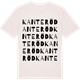 Vintage White t-shirt med Kanteröd ordlek t-shirt