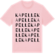 Pink Cotton t-shirt med Kapelle ordlek t-shirt