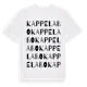 White t-shirt med Kappelabo ordlek t-shirt
