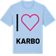 Blue Soul t-shirt med Jag älskar Karbo t-shirt stort tryck