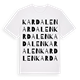 White t-shirt med Kardalen ordlek t-shirt