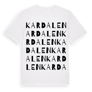 Kardalen ordlek t-shirt – ekologisk bomull t-shirt från Pinshirt