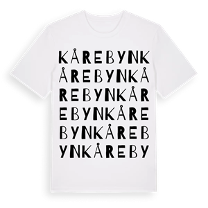 Kårebyn ordlek t-shirt – ekologisk bomull t-shirt från Pinshirt