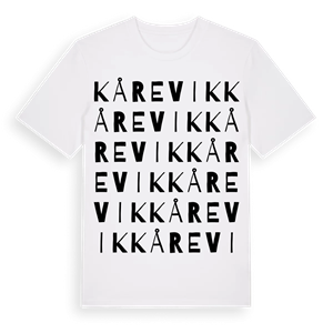 Kårevik ordlek t-shirt – ekologisk bomull t-shirt från Pinshirt