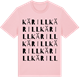 Pink Cotton t-shirt med Kärill ordlek t-shirt