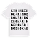 White t-shirt med Käringebo ordlek t-shirt