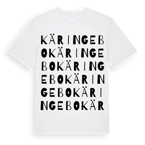 Käringebo ordlek t-shirt – ekologisk bomull t-shirt från Pinshirt