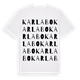 White t-shirt med Karlabo ordlek t-shirt